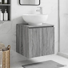 Wall-mounted Bathroom Sink Cabinet Grey sonoma