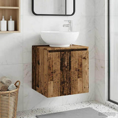 Wall-mounted Bathroom Sink Cabinet Old wood