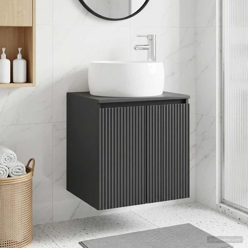 Wall-mounted Bathroom Sink Cabinet Black