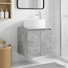 Wall-mounted Bathroom Sink Cabinet Concrete grey