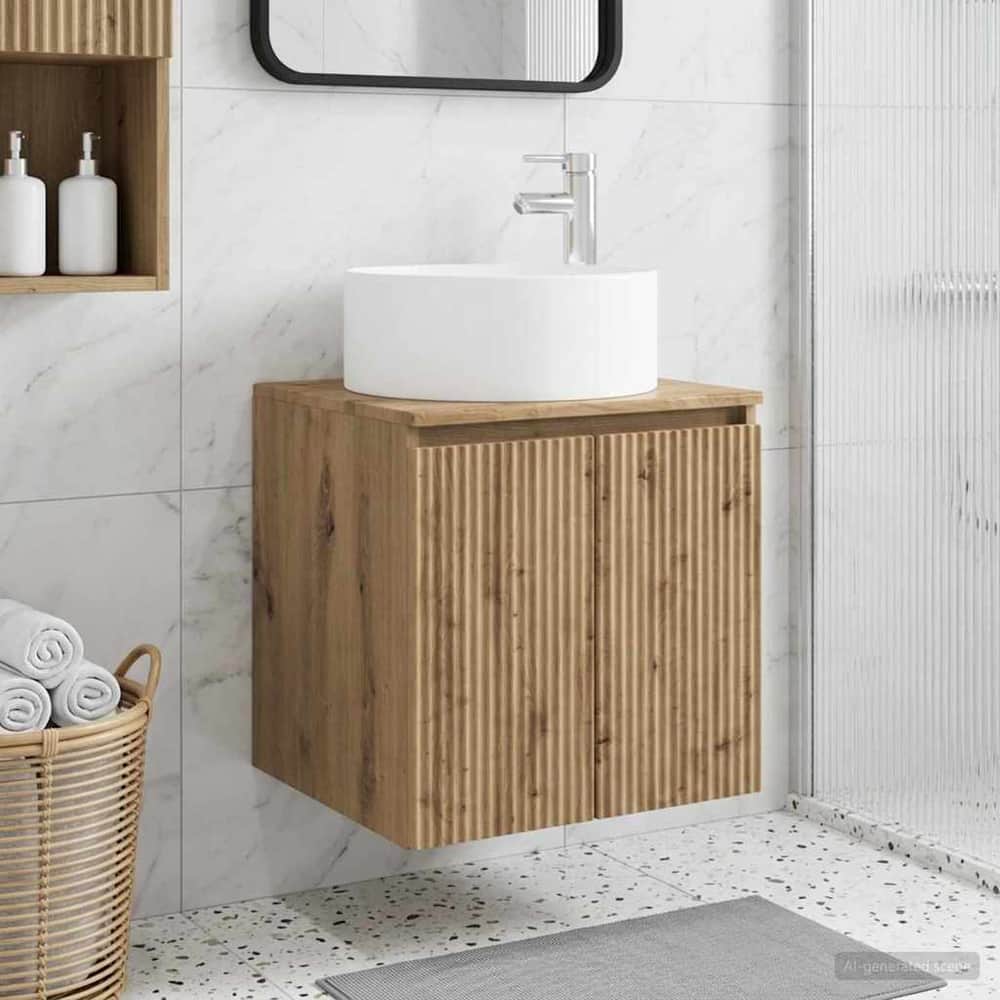 Wall-mounted Bathroom Sink Cabinet Artisan oak