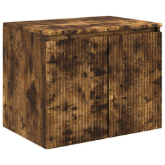 vidaXL Wall-mounted Bathroom Cabinet Smoked Oak 62.5 x 44.5 x 50 cm 2
