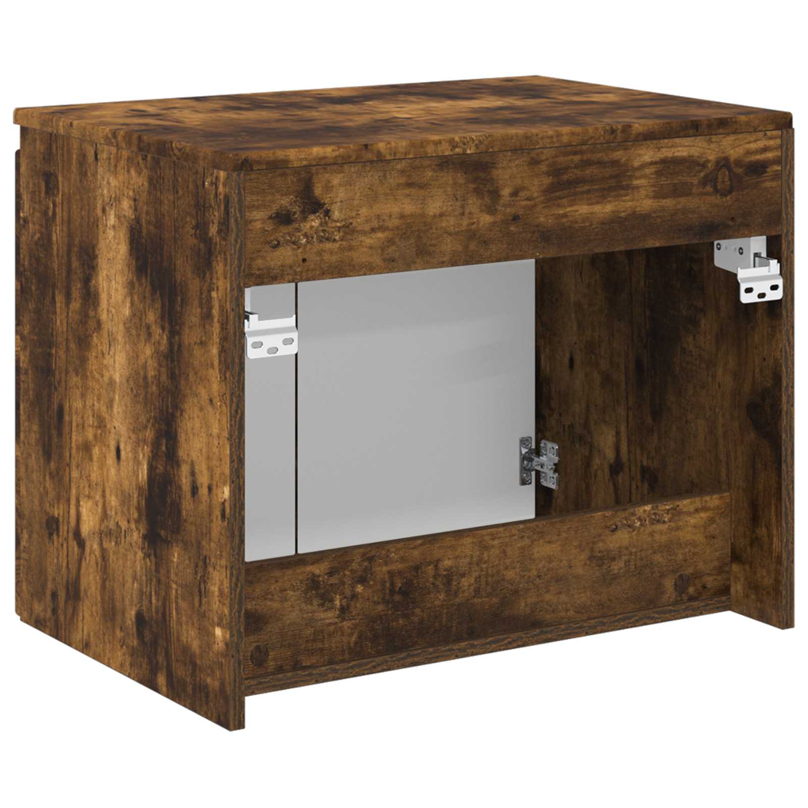 vidaXL Wall-mounted Bathroom Cabinet Smoked Oak 62.5 x 44.5 x 50 cm 5