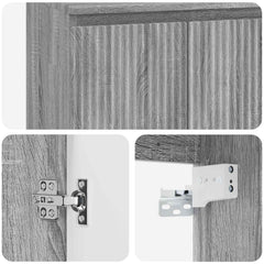 vidaXL Wall-mounted Bathroom Cabinet Grey Sonoma 62.5 x 44.5 x 50 cm 6