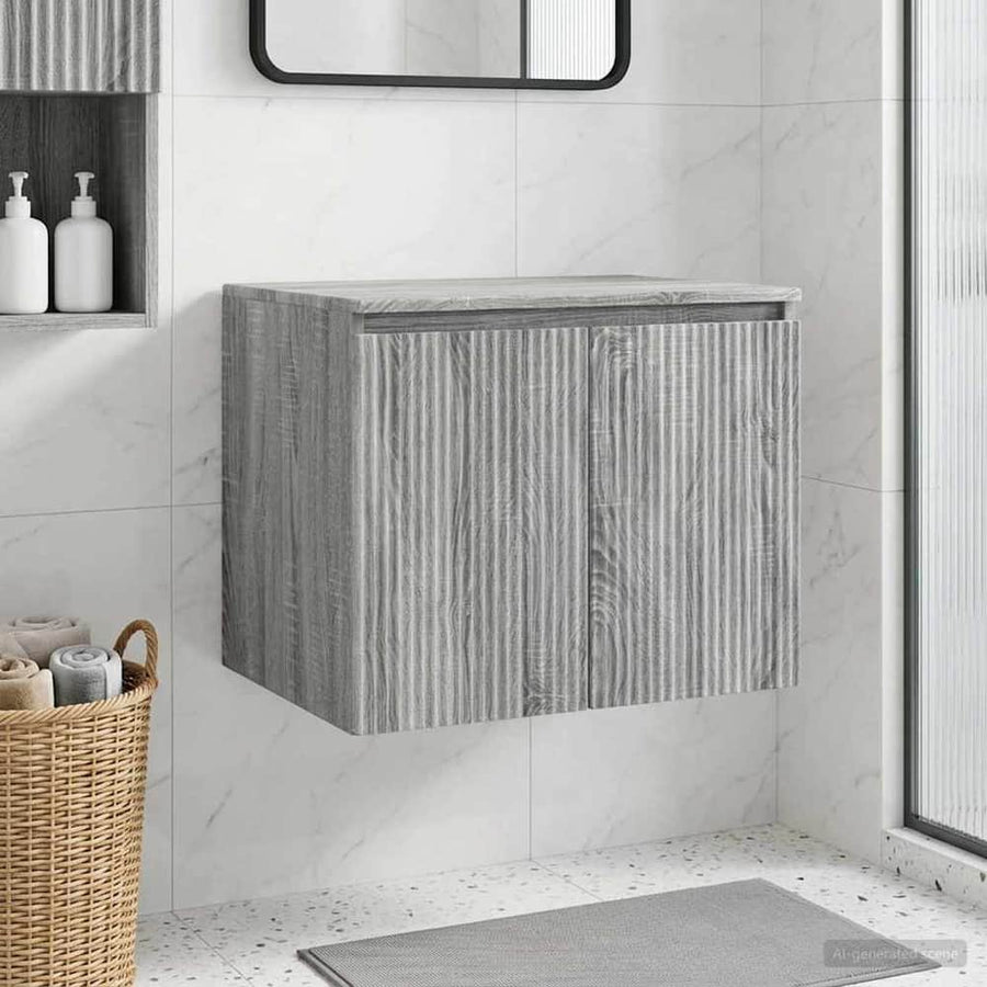 Wall-mounted Bathroom Cabinet Grey Sonoma