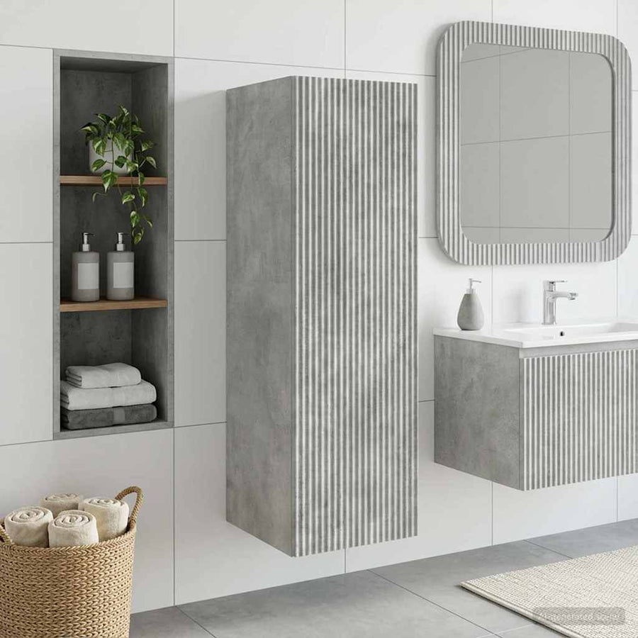 Wall-mounted Bathroom Cabinet Concrete Grey