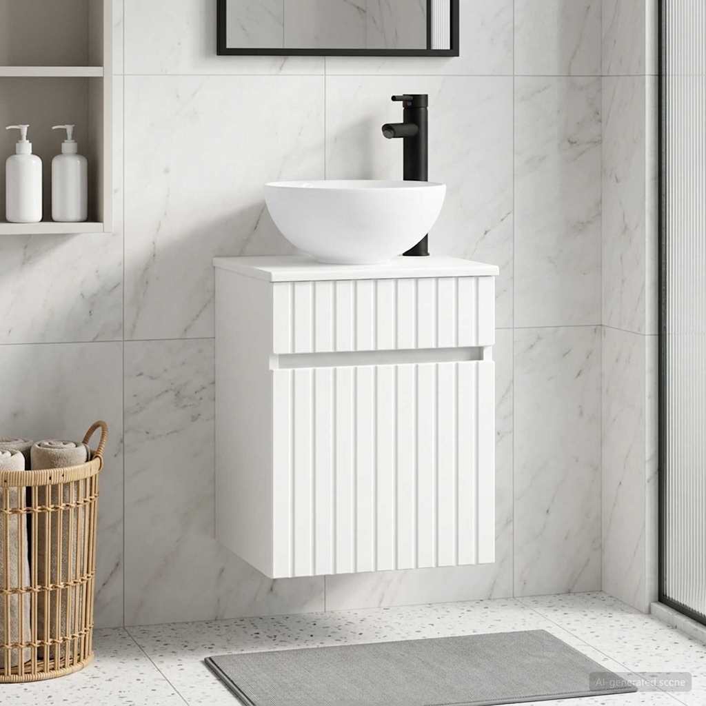 Wall-mounted Bathroom Sink Cabinet 39 x 41 x 80 cm White