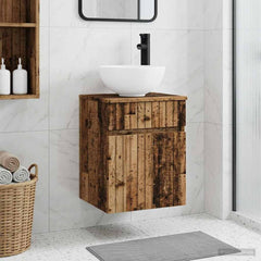 Wall-mounted Bathroom Sink Cabinet 39 x 41 x 80 cm Old wood