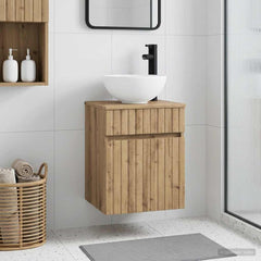 Wall-mounted Bathroom Sink Cabinet 39 x 41 x 80 cm Artisan oak
