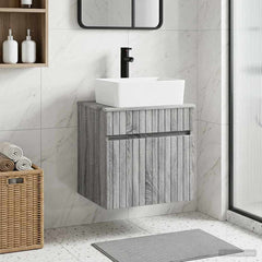 Wall-mounted Bathroom Sink Cabinet 49 x 41 x 80 cm Grey sonoma