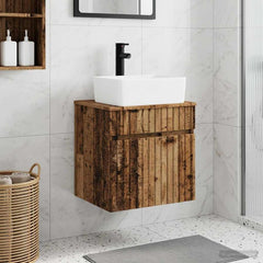 Wall-mounted Bathroom Sink Cabinet 49 x 41 x 80 cm Old wood