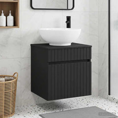 Wall-mounted Bathroom Sink Cabinet 49 x 44.5 x 80 cm Black