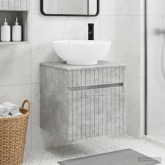 Wall-mounted Bathroom Sink Cabinet 49 x 44.5 x 80 cm Concrete grey