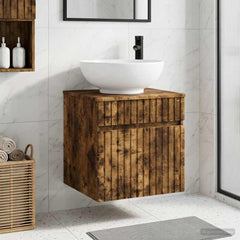 Wall-mounted Bathroom Sink Cabinet 49 x 44.5 x 80 cm Smoked oak