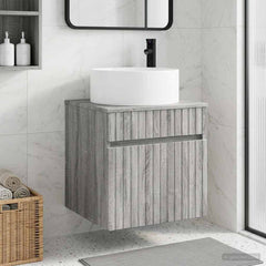 Wall-mounted Bathroom Sink Cabinet 49 x 44.5 x 80 cm Grey sonoma
