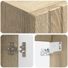 vidaXL Wall-mounted Bathroom Cabinet Sonoma Oak 33 x 34.5 x 100 cm 6
