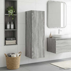 vidaXL Wall-mounted Bathroom Cabinet Grey Sonoma 33 x 34.5 x 100 cm 1