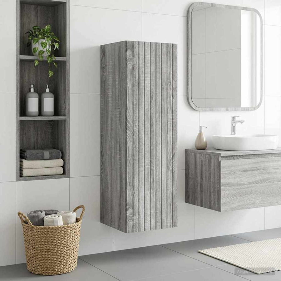 Wall-mounted Bathroom Cabinet Grey Sonoma