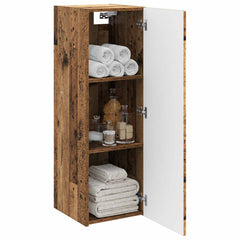 vidaXL Wall-mounted Bathroom Cabinet Old Wood 33 x 34.5 x 100 cm 3