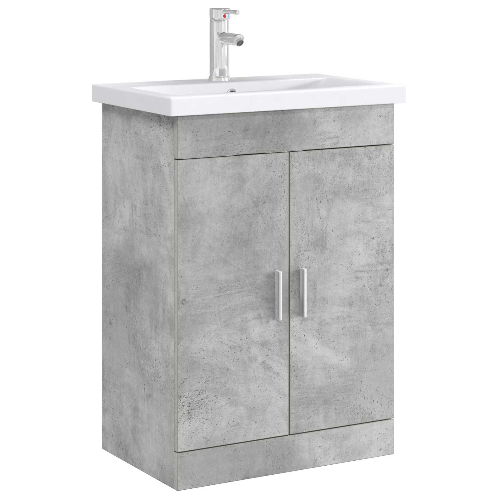 vidaXL Bathroom Under Sink Cabinet Concrete Grey 78.5 x 37.5 x 81 cm 3