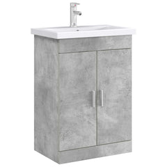 vidaXL Bathroom Under Sink Cabinet Concrete Grey 78.5 x 37.5 x 81 cm 3