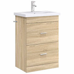 vidaXL Bathroom Under Sink Cabinet Sonoma Oak 56 x 37.5 x 81 cm 3