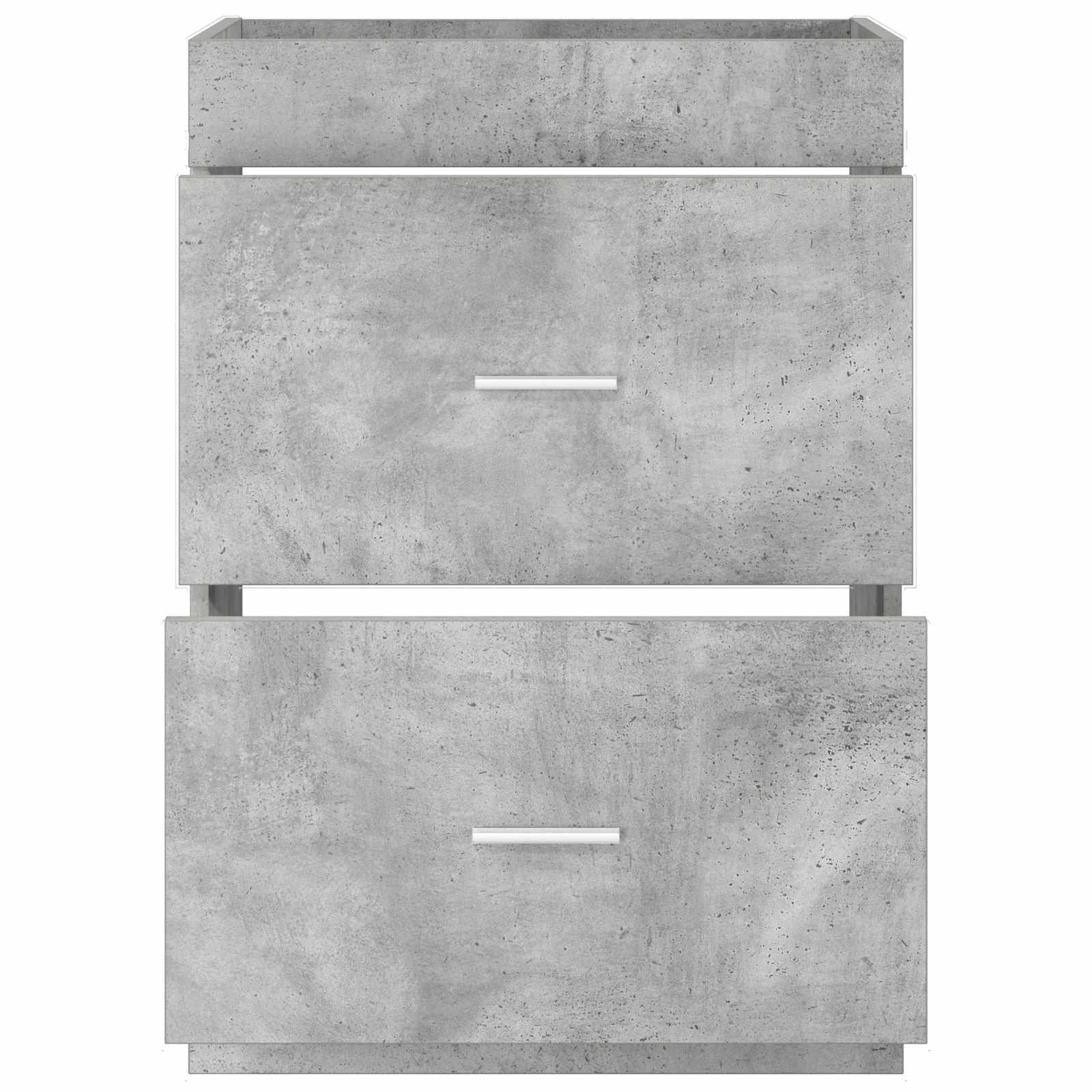 vidaXL Bathroom Under Sink Cabinet Concrete Grey 56 x 37.5 x 81 cm 4