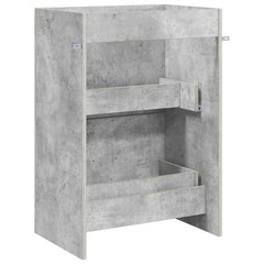 vidaXL Bathroom Under Sink Cabinet Concrete Grey 56 x 37.5 x 81 cm 6