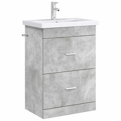 vidaXL Bathroom Under Sink Cabinet Concrete Grey 56 x 37.5 x 81 cm 3