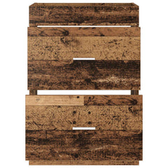 vidaXL Bathroom Under Sink Cabinet Old Wood 56 x 37.5 x 81 cm 4