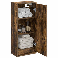 vidaXL Wall-mounted Sink Vanity Smoked Oak 35 x 20 x 81 cm 3