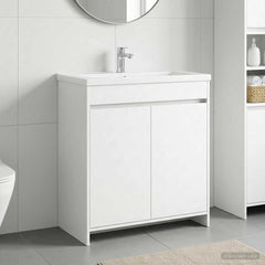 vidaXL Bathroom Under Sink Cabinet White 78.5 x 37.5 x 81 cm 1