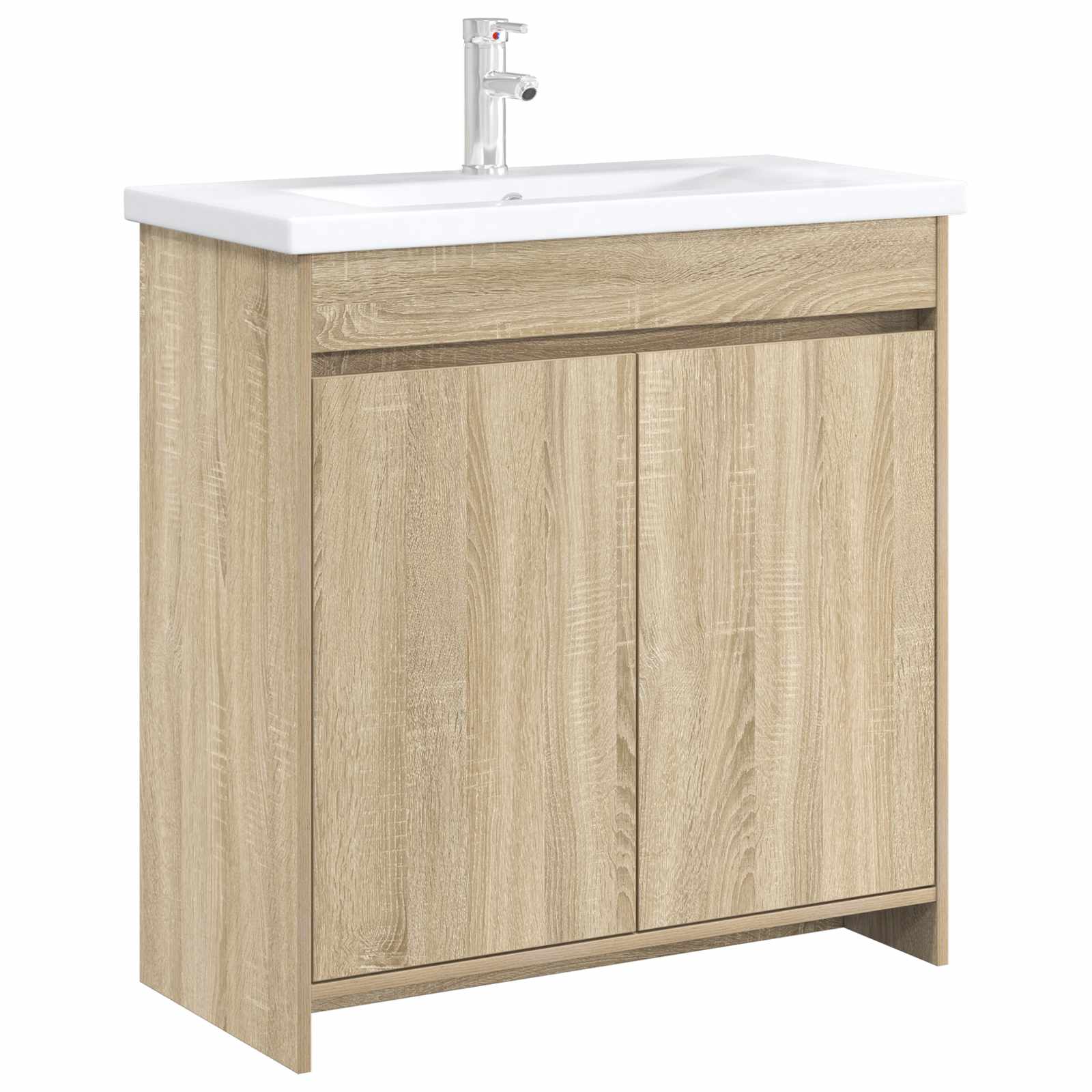 vidaXL Bathroom Under Sink Cabinet Sonoma Oak 78.5 x 37.5 x 81 cm 3