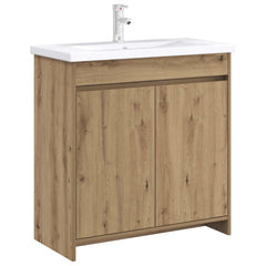 vidaXL Bathroom Under Sink Cabinet Artisan Oak 78.5 x 37.5 x 81 cm 2