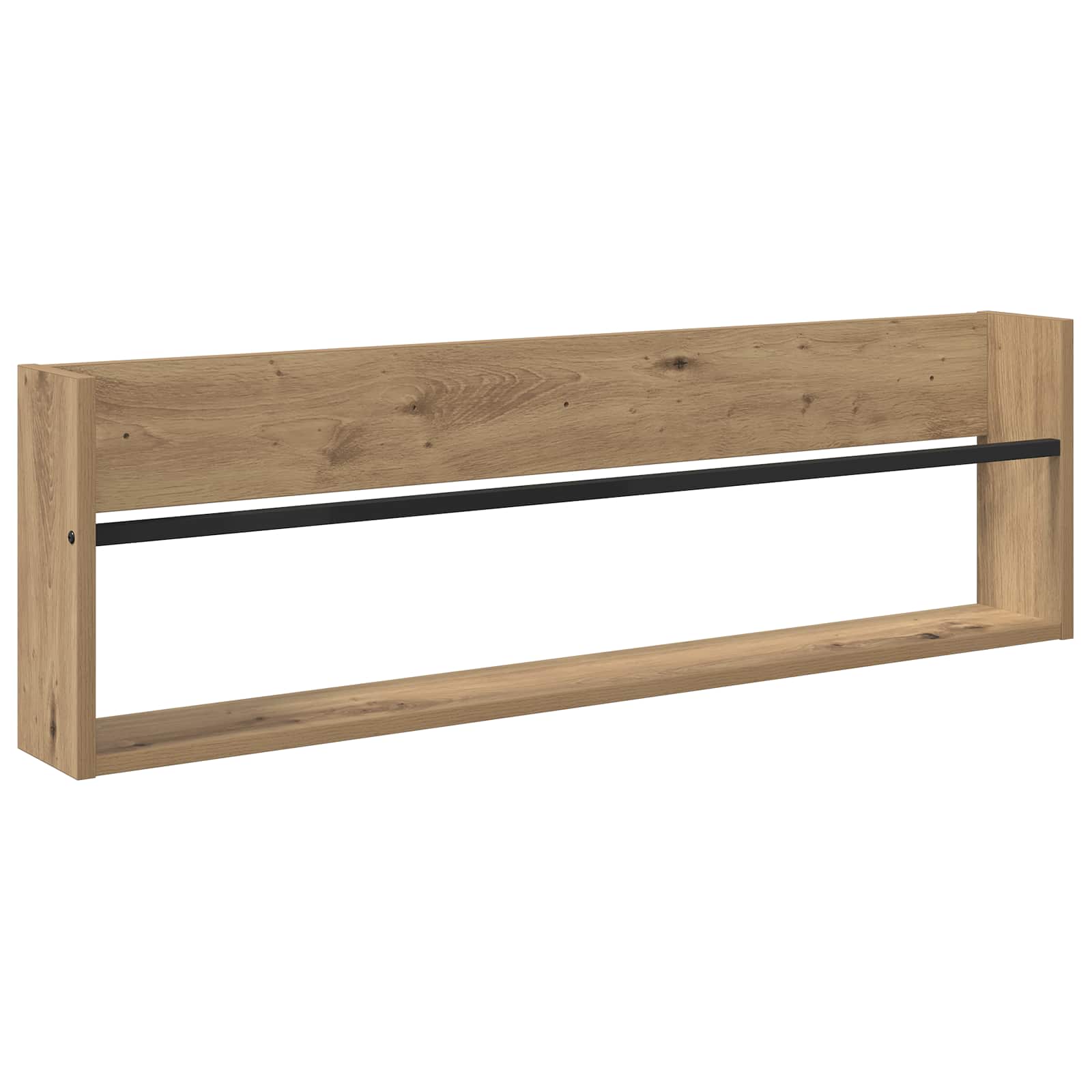 vidaXL Magazine Rack with Shelf 2 pcs Artisan Oak 100 x 12 x 30 cm 5