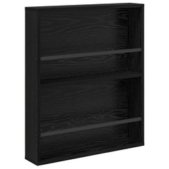 vidaXL Magazine Rack 2 pcs Black Oak 60 x 12 x 70 cm Engineered Wood 5