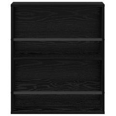 vidaXL Magazine Rack 2 pcs Black Oak 60 x 12 x 70 cm Engineered Wood 6