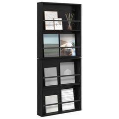 vidaXL Magazine Rack 2 pcs Black Oak 60 x 12 x 70 cm Engineered Wood 3