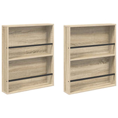 vidaXL Magazine Rack 2 pcs Sonoma Oak 60 x 12 x 70 cm Engineered Wood 2