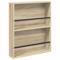 vidaXL Magazine Rack 2 pcs Sonoma Oak 60 x 12 x 70 cm Engineered Wood 5