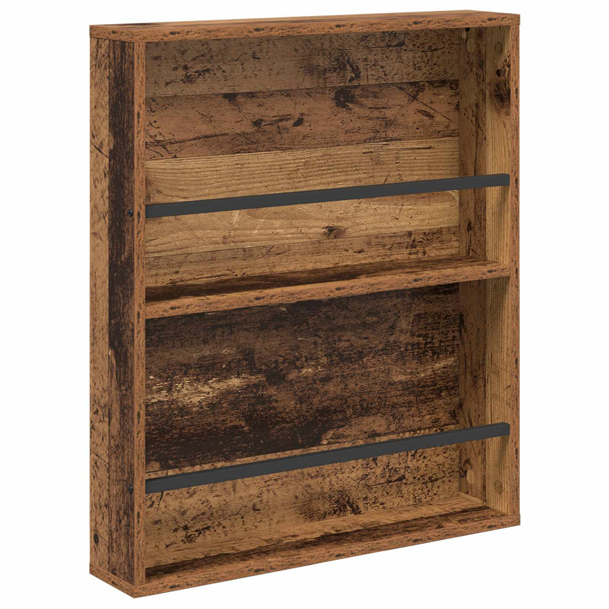 vidaXL Magazine Rack Old Wood 60 x 12 x 70 cm Engineered Wood 2