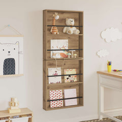 vidaXL Magazine Rack 2 pcs Artisan Oak 60 x 12 x 70 cm Engineered Wood 4