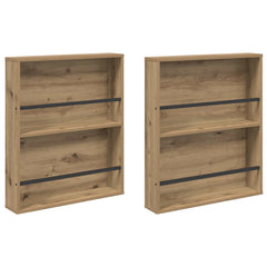 vidaXL Magazine Rack 2 pcs Artisan Oak 60 x 12 x 70 cm Engineered Wood 2