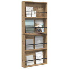 vidaXL Magazine Rack 2 pcs Artisan Oak 60 x 12 x 70 cm Engineered Wood 3