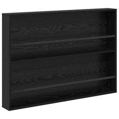 vidaXL Magazine Rack Black Oak 100 x 12 x 70 cm Engineered Wood 2