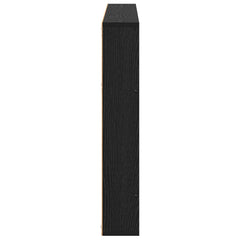 vidaXL Magazine Rack Black Oak 100 x 12 x 70 cm Engineered Wood 6