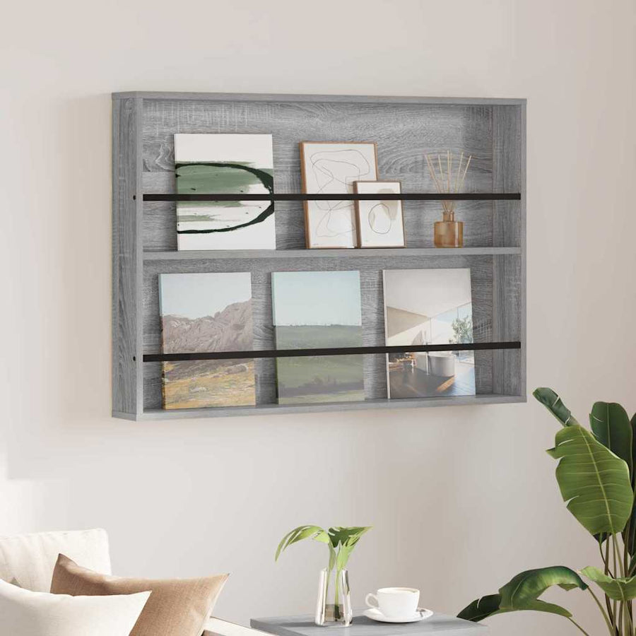 Magazine Rack Grey Sonoma Engineered Wood