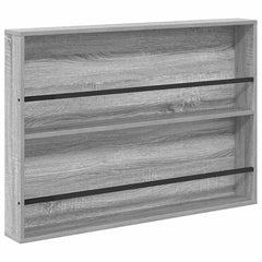vidaXL Magazine Rack Grey Sonoma 100 x 12 x 70 cm Engineered Wood 2