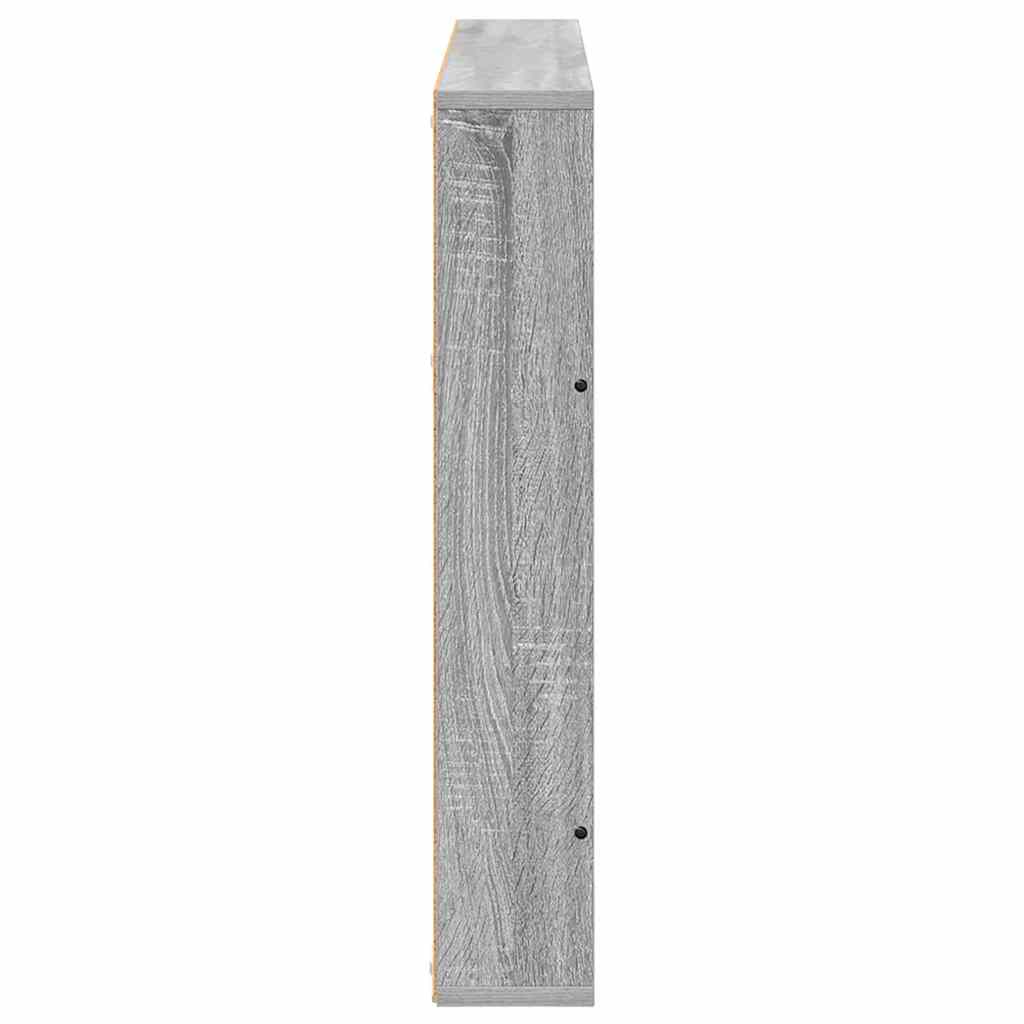 vidaXL Magazine Rack Grey Sonoma 100 x 12 x 70 cm Engineered Wood 6