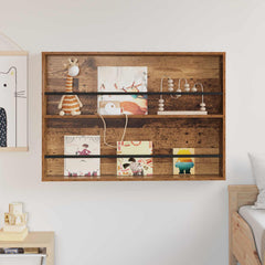 vidaXL Magazine Rack Old Wood 100 x 12 x 70 cm Engineered Wood 4